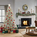 7.5 ft KenFraser Flocked Christmas Tree