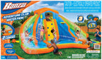 BANZAI Adventure Club Giant Inflatable Water Park Play Center - Two Water Slides &amp; Climbing Wall - Outdoor Summer Fun For Kids &amp; Families
