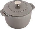 Staub Cast Iron 1.5-qt Petite French Oven - Graphite Grey, Made in France