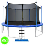 ORCC Upgrade 15 14 12 10 FT Trampoline with Safety Enclosure Net Wind Stakes Rain Cover Ladder,Outdoor Trampoline with TUV Certificated,Best Gift for Kids