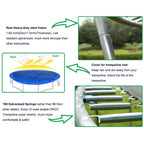 ORCC Upgrade 15 14 12 10 FT Trampoline with Safety Enclosure Net Wind Stakes Rain Cover Ladder,Outdoor Trampoline with TUV Certificated,Best Gift for Kids