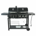 Dual Fuel Gas & Charcoal Combo BBQ Grill,Side Burner, Black with , NEW