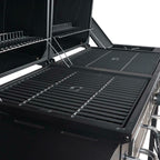 Heavy Duty Dual Fuel Gas Charcoal Combo Grill BBQ Barbecue Smoker Outdoor Cooker