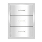 15.7"X21"X18" Outdoor Kitchen Drawer BBQ  Steel Access Drawer Silver US