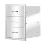 15.7"X21"X18" Outdoor Kitchen Drawer BBQ  Steel Access Drawer Silver US