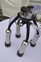 Cow Milker Claw Cluster w/4X Milk Shells & 4X Rubber Liners for DeLaval or SurMilker Systems Part Replacement