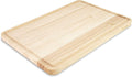 KitchenAid Classic Rubberwood Cutting Board with Perimeter Trench, Extra-Large Reversible Chopping Board, 12-inch x 18-inch, Natural