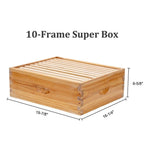 10-Frames Complete Beehive Kit, Beeswax Coated Bee Hive Includes Frames and Beeswax Coated Foundation Sheet (2 Layer)