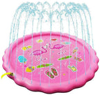 DALL Sprinkler Play Mat Kids Wading Pool Splash Pad Inflatable Water Toys LarOutdoor Swimming Pool (Color : Pink, Size : 170×170cm)