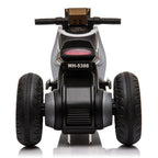 kids Ride On Toys 6 Volt Car, Electric Power Wheels Car with 3 Wheels Double Drive, Electric Motorcycle for 3-6 Years Toddlers, Ride On Cars w/MP3 Function, Thanksgiving Christmas Gift, White, W6945