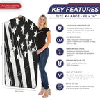 Autoamerics 1-Piece Windshield Sun Shade B&amp;W Art American Flag USA  - Foldable Car Front Window Sunshade for Most Sedans SUV Truck - Blocks Max UV Rays and Keeps Your Vehicle Cool - X-Large