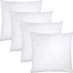 Utopia Bedding Throw Pillows (Set of 4, White), 18 x 18 Inches Pillows for Sofa, Bed and Couch Decorative Stuffer Pillows