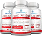 Nitric Oxide MD™ - Muscle Development, Lean Body Mass, Improve Oxygen Supply, Reduce Fatigue - 60 Vegan Friendly Capsules Per Bottle - 6 Bottles