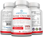 Nitric Oxide MD™ - Muscle Development, Lean Body Mass, Improve Oxygen Supply, Reduce Fatigue - 60 Vegan Friendly Capsules Per Bottle - 6 Bottles