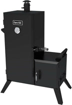 Charcoal Offset Smoker  Heavy gauporcelain enameled steel chip