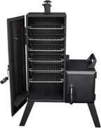 Charcoal Offset Smoker  Heavy gauporcelain enameled steel chip