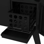 Charcoal Offset Smoker  Heavy gauporcelain enameled steel chip
