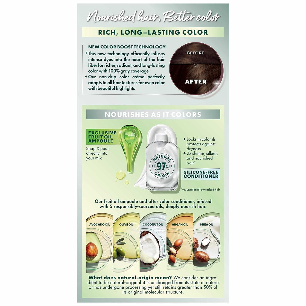 Garnier Hair Color Nutrisse Nourishing Creme, 413 Bronze Brown (Bronze Sugar) Permanent Hair Dye, 1 Count (Packaging May Vary)
