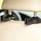 IPELY Universal Car Vehicle Back Seat Headrest Hanger Holder Hook for Bag Purse Cloth Grocery (Black -Set of 2)