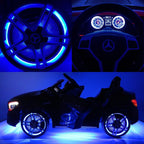 2023 Licensed Mercedes AMG 12V Battery Ride on Toy Car w/ Dining Table, LED Lights, Openable Doors