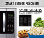 Farberware Professional FMO12AHTBKE 1.2 Cu. Ft. 1100-Watt Microwave Oven With Smart Sensor Cooand LED Lighting, Brushed  Steel
