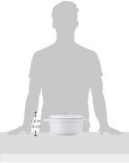 STAUB Cast Iron Round Cocotte Dutch Oven, 5.5-quart, White, Made in France