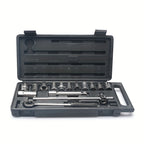 46pcs Car Repair Tool Kit: Ratchet Torque Wrench, Spanner, Screwdriver, Socket Set Combo - Perfect For Bicycle &amp; Auto Repairing!