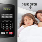 Toshiba EM925A5A-BS Microwave Oven with Sound On/Off ECO Mode and LED Lighting, 0.9 Cu. ft/900W, Black  Steel