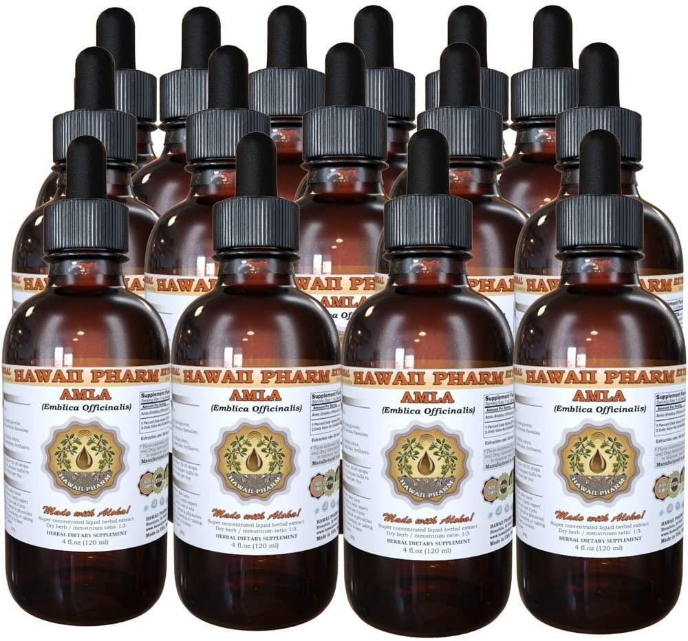 Amla Liquid Extract, Organic Amla (Emblica Officinalis) Tincture Supplement 15x4 oz
