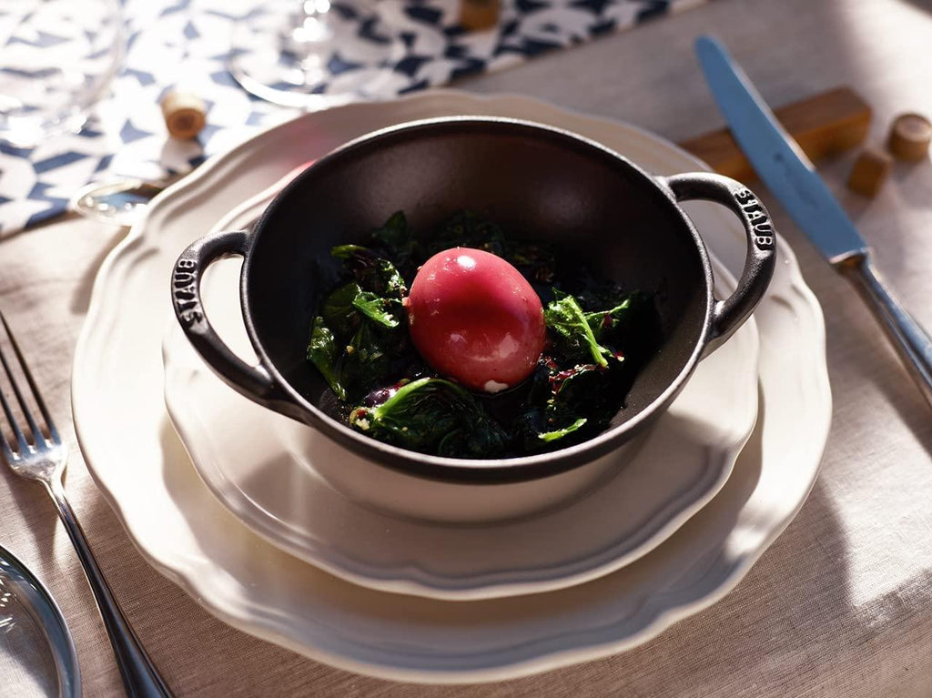 STAUB Cast Iron Baby Wok, 0.5-quart, Black Matte