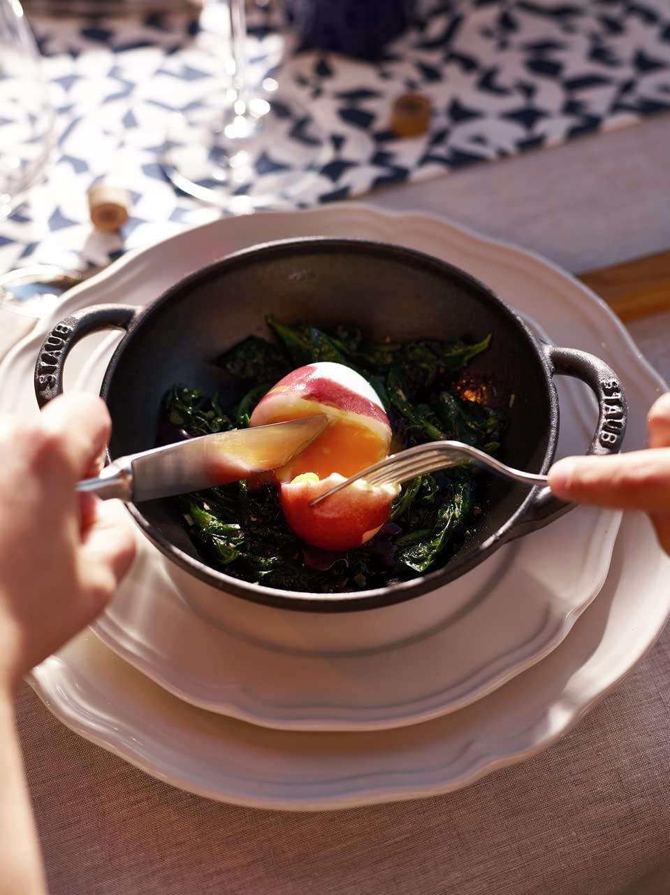 STAUB Cast Iron Baby Wok, 0.5-quart, Black Matte