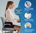 ComfiLife Gel Enhanced Seat Cushion - Non-Slip Orthopedic Gel &amp; Memory Foam Coccyx Cushion for Tailbone Pain - Office Chair Car Seat Cushion - Sciatica &amp; Back Pain Relief