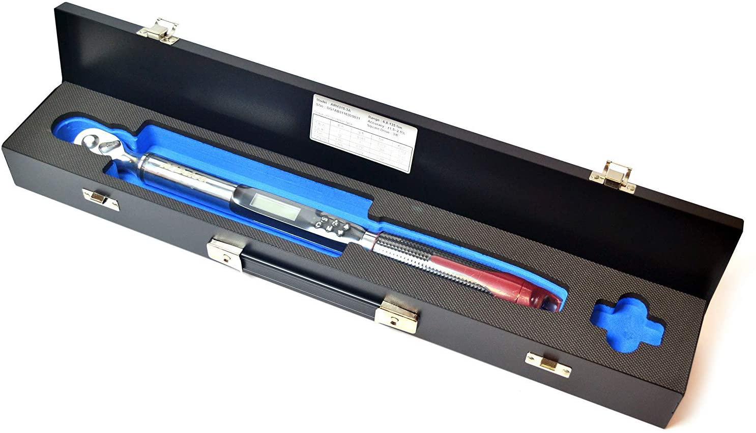 ACDelco 3/8" Digital Angle Torque Wrench (5 to 99.5 ft-lbs.) Buzzer, Vibration &amp; Flash Alarm - ISO 6789 Standards with Certificate of Calibration, ARM315-3A