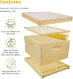 Mann LakeUnassembled Complete Bee Hive Box w/Foundation, Langstroth 10 Frame