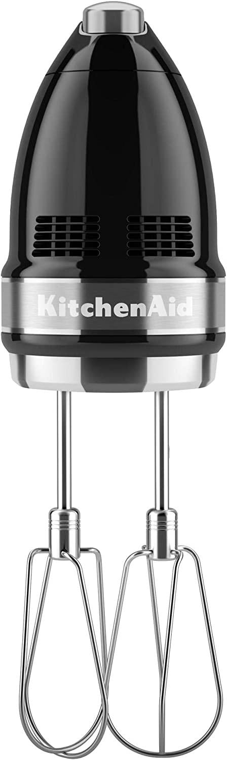KitchenAid 9-Speed Digital Hand Mixer with Turbo Beater II Accessories and Pro Whisk - Onyx Black