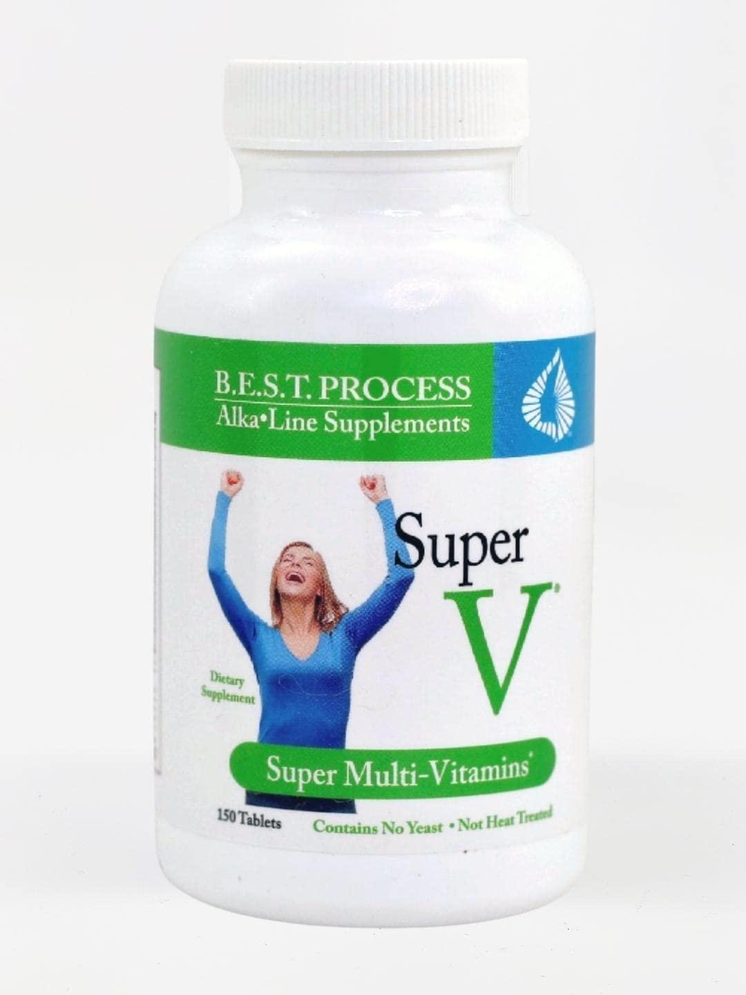 SuperV (12 Pack) Morter HealthSystem Best Process AlkaIine — Energizing & Detoxifying Multivitamin — Vitamins & Minerals with Digestive Enzymes, Superfoods and Herbs