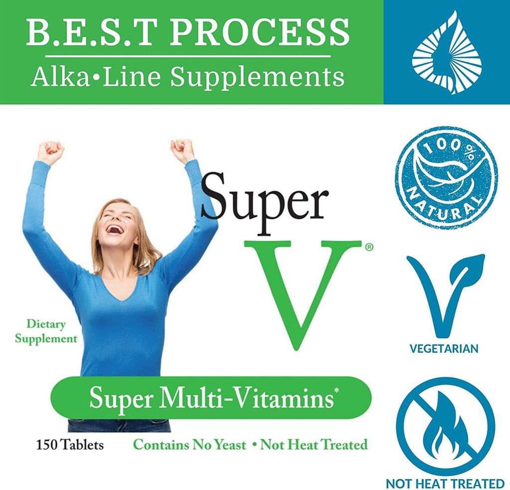 SuperV (12 Pack) Morter HealthSystem Best Process AlkaIine — Energizing & Detoxifying Multivitamin — Vitamins & Minerals with Digestive Enzymes, Superfoods and Herbs