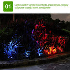 okwish 5 pcs Waterproof LED Garden Solar Pathway Lights RGB ground plug Landscaping lawn light