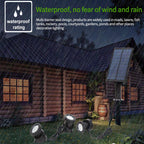 okwish 5 pcs Waterproof LED Garden Solar Pathway Lights RGB ground plug Landscaping lawn light