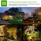okwish 5 pcs Waterproof LED Garden Solar Pathway Lights RGB ground plug Landscaping lawn light