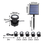 Bojue 5 pcs Waterproof LED Garden Solar Pathway Lights RGB ground plug Landscaping lawn light