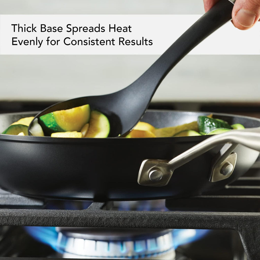 KitchenAid Hard Anodized Induction Nonstick Frying Pans / Skillet Set, 3 Piece - Matte Black