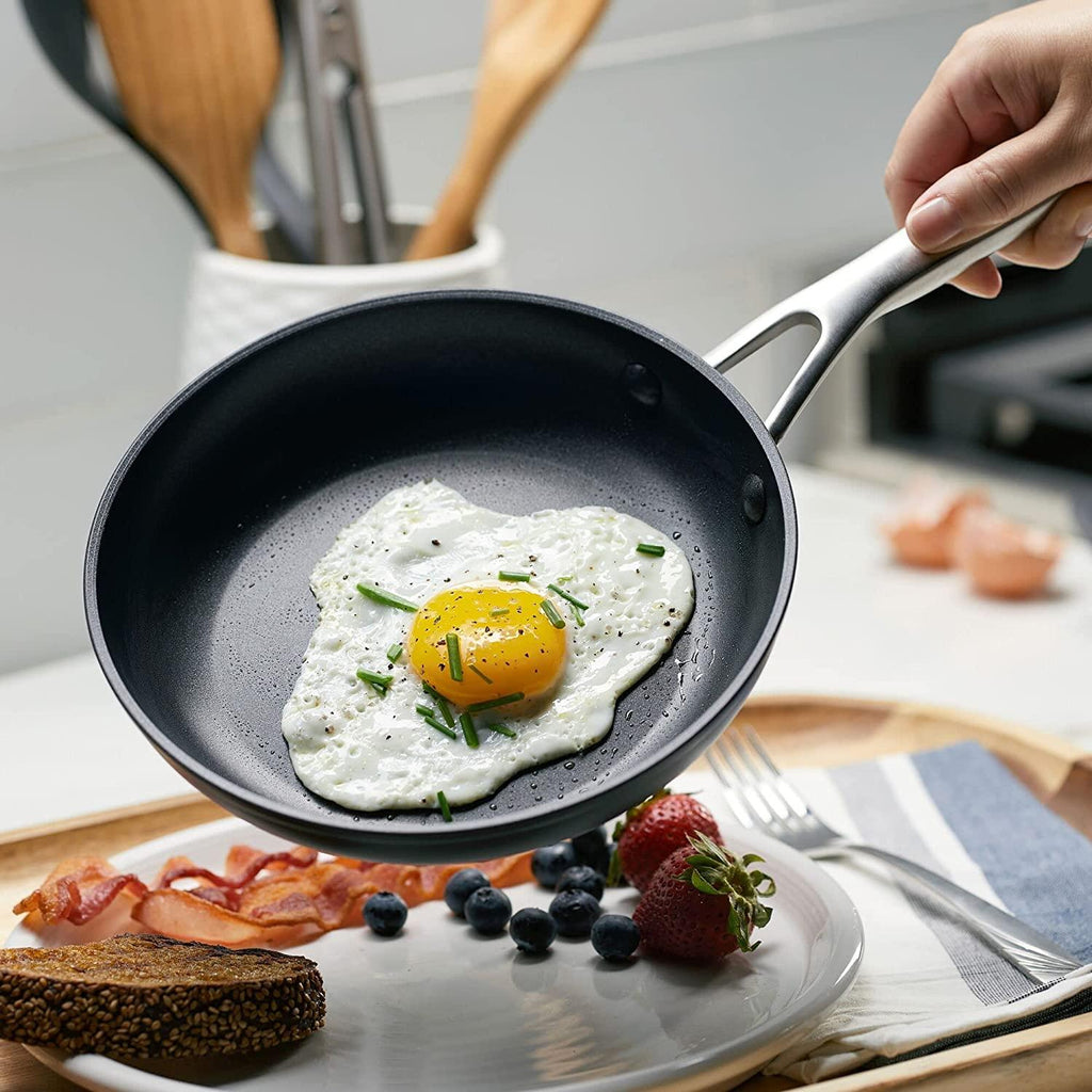 KitchenAid Hard Anodized Induction Nonstick Frying Pans / Skillet Set, 3 Piece - Matte Black