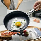KitchenAid Hard Anodized Induction Nonstick Frying Pans / Skillet Set, 3 Piece - Matte Black