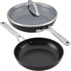 KitchenAid Hard Anodized Induction Nonstick Frying Pans / Skillet Set, 3 Piece - Matte Black
