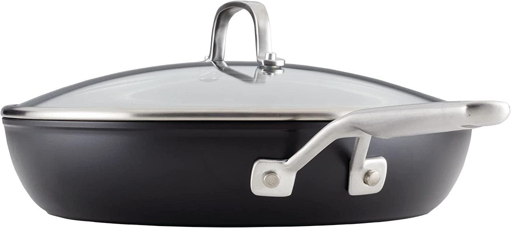 KitchenAid Hard Anodized Induction Nonstick Frying Pans / Skillet Set, 3 Piece - Matte Black