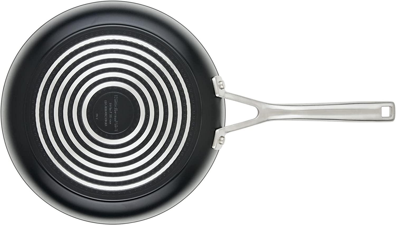 KitchenAid Hard Anodized Induction Nonstick Frying Pans / Skillet Set, 3 Piece - Matte Black
