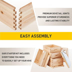 CREWORKS 5 Layer Bee Hive, Beehive for Honey, Bee Box Beekeeping Supplies, Hive Kit for Starter Beekeeper (No Frames)