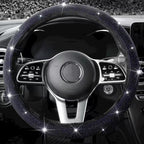 Sparkle And Shine: Universal Artificial Diamond Car Steering Wheel Cover Set