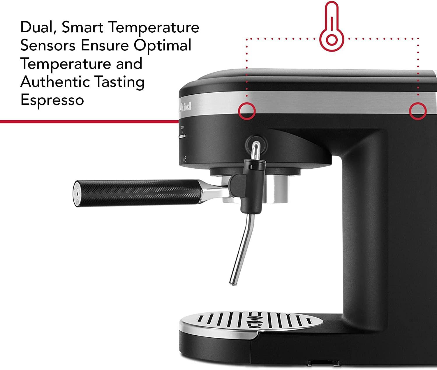 KitchenAid Semi-Automatic Espresso Machine KES6403, Black Matte